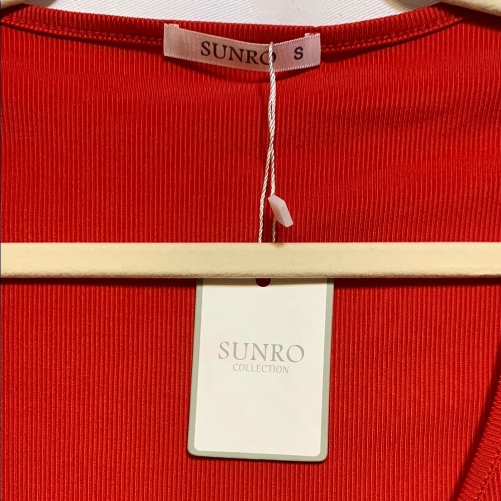 Red Wrap Crop Top - Picture 2 of 3